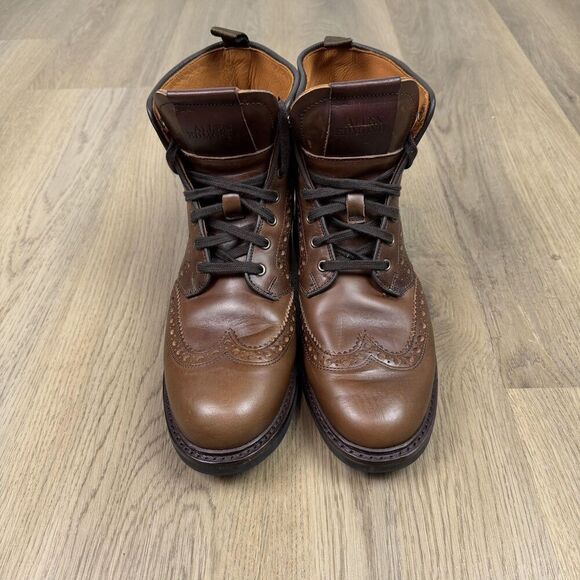 Allen Edmonds Boots Mens Size 8 Brown Chapman Leather Wingtip Weatherproof Lug main image 9